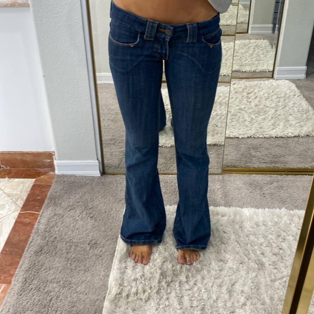 Frankie B low rise stretch heart pockets